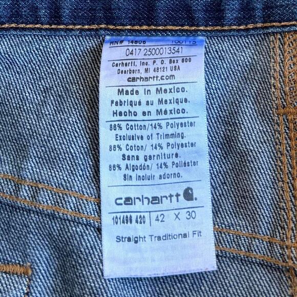 Vintage Y2K Carhartt Straight Fit Denim Carpenter Jeans - Picture 4 of 4